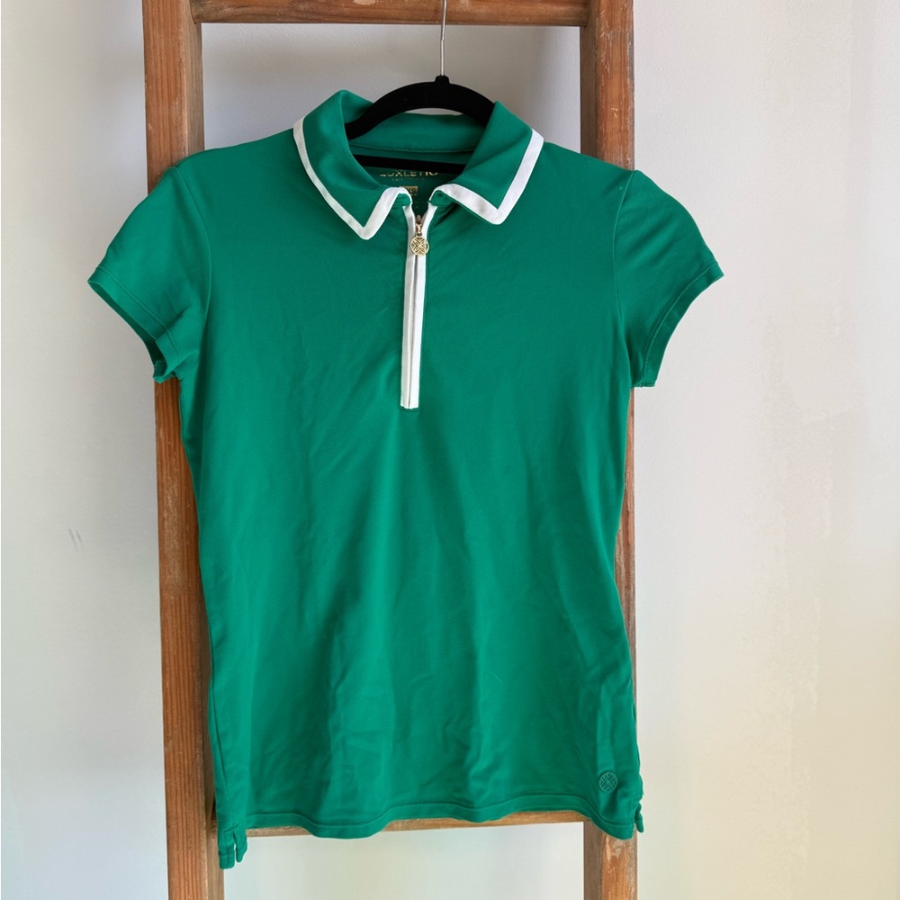Lilly Pulitzer Luxletic Zip‑Front Top – Worn Once – XXS